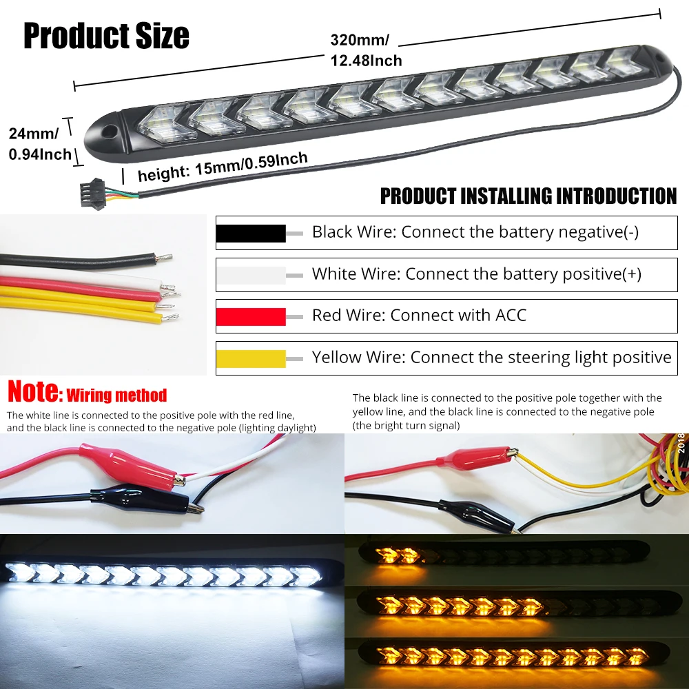 Flexible LED Strip DRL Daytime Running Lights Turn Signal White/Amber Switch Dynamic Streamer Knight Rider Car Headlight Driving
Flexible LED Strip DRL Daytime Running Lights Turn Signal White/Amber Switch Dynamic Streamer Knight Rider Car Headlight Driving