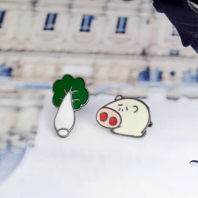 Mini Funny Cute Pig Love Cabbage Lapel Enamel Button pins Cartoon Couple denim badges brooches jewelry Gifts for Lover friends
Mini Funny Cute Pig Love Cabbage Lapel Enamel Button pins Cartoon Couple denim badges brooches jewelry Gifts for Lover friends