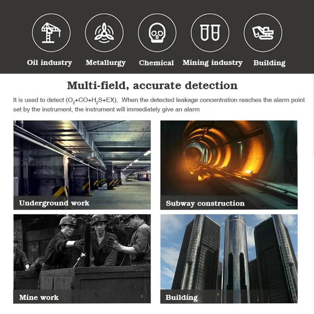 4 in 1 O2 H2S CO Combustible Gas Analyzer Oxygen O2 Hydrogen Sulfide H2S Carbon Monoxide CO Combustible Gas Detector
4 in 1 O2 H2S CO Combustible Gas Analyzer Oxygen O2 Hydrogen Sulfide H2S Carbon Monoxide CO Combustible Gas Detector