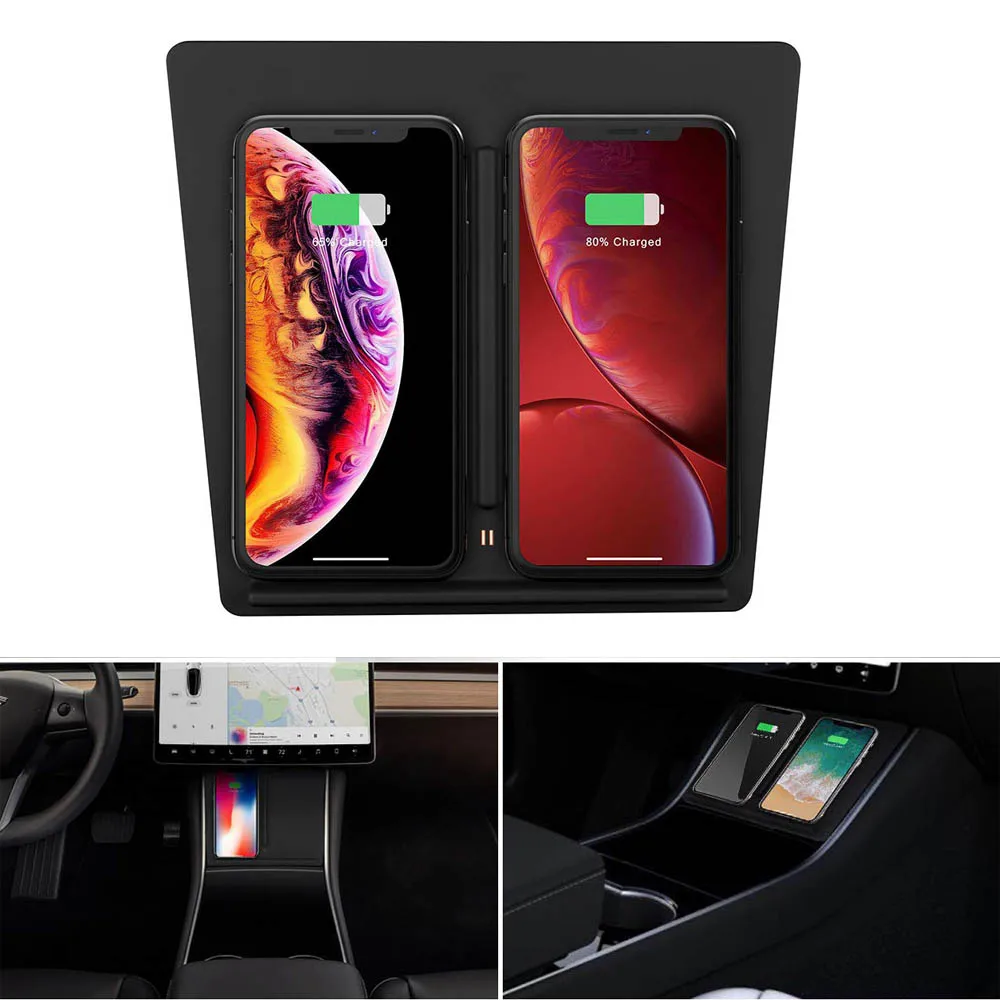 2019 tesla model 3 Car phone wireless charger with Dual USB Ports Dual Phones Center Console Charging for iPhone X XS XR 8 8PLUS
2019 tesla model 3 Car phone wireless charger with Dual USB Ports Dual Phones Center Console Charging for iPhone X XS XR 8 8PLUS