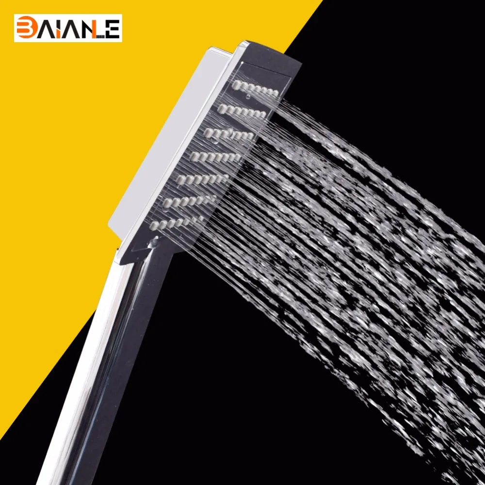 Water saving Shower Heads ABS Plastic Handheld Square bath shower head Filter water Spray nozzle duche Bathroom accessories
Water saving Shower Heads ABS Plastic Handheld Square bath shower head Filter water Spray nozzle duche Bathroom accessories