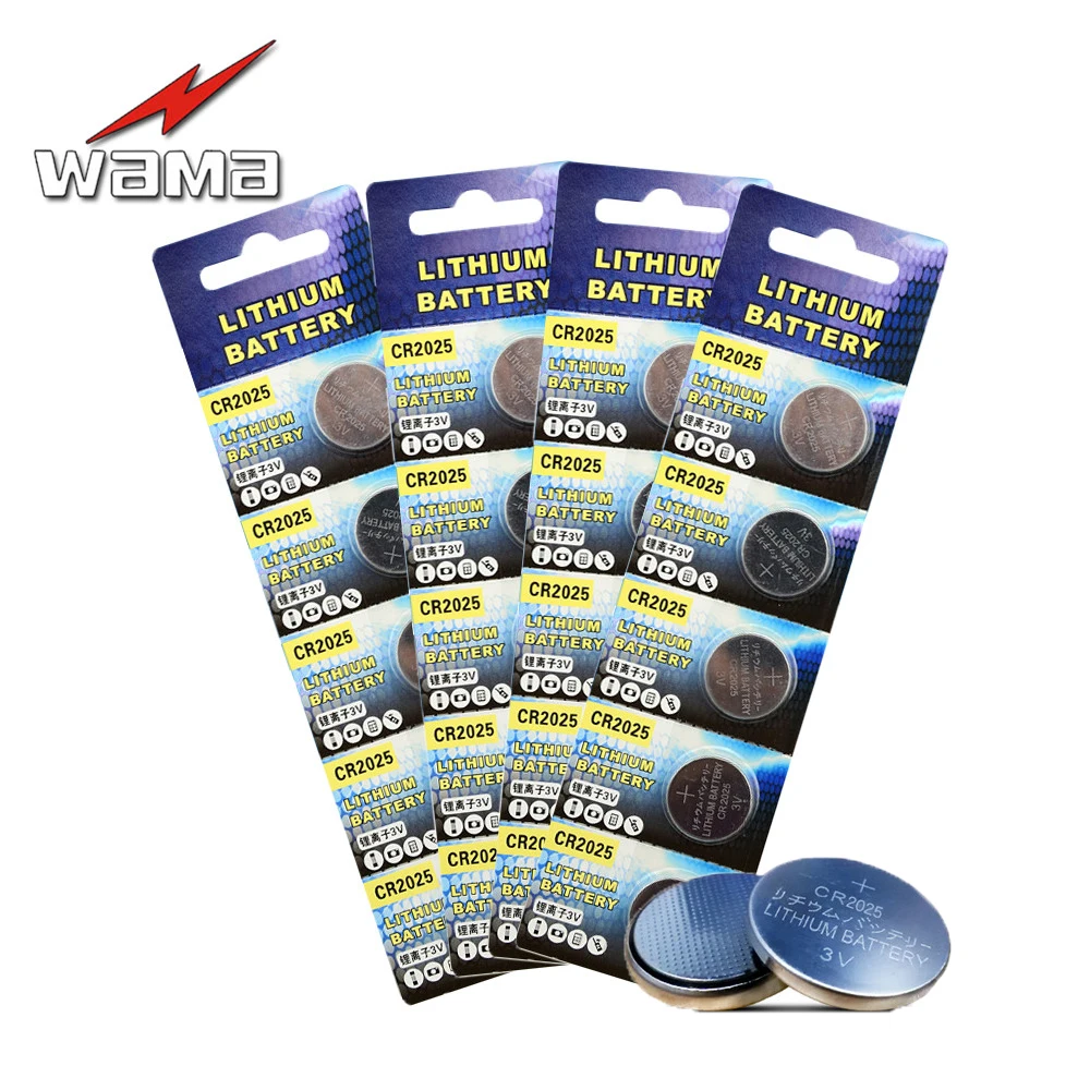 20pcs/4pack Wama New Lithium 3V CR2025 Button Cells Batteries Coin Battery 2025 DL2025 ECR2025 ECR2025 KCR2025 Drop shipping
20pcs/4pack Wama New Lithium 3V CR2025 Button Cells Batteries Coin Battery 2025 DL2025 ECR2025 ECR2025 KCR2025 Drop shipping