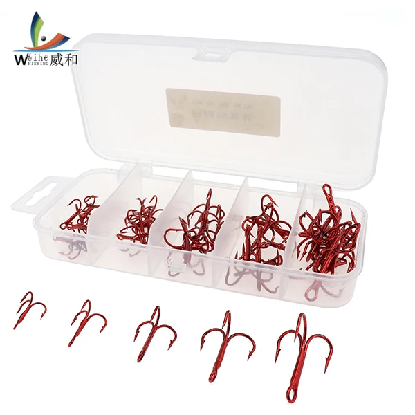50pcs/lot Fishing Bait Hook Set High Carbon Steel Treble Hooks Fishing Tackle Box Lure Fishhooks with 2 /4 /6 /8 /10 #
50pcs/lot Fishing Bait Hook Set High Carbon Steel Treble Hooks Fishing Tackle Box Lure Fishhooks with 2 /4 /6 /8 /10 #