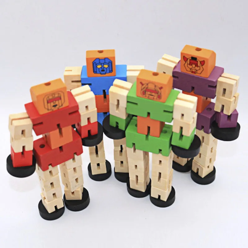 DIY Explosion Children's Toys Wooden People Assembly Deformation Wood Robot Hands Play Educational Brick Model Children's Toys G
DIY Explosion Children's Toys Wooden People Assembly Deformation Wood Robot Hands Play Educational Brick Model Children's Toys G