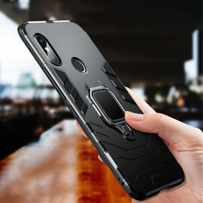 Чехол для Xiaomi Redmi Note 6 Pro чехол держатель бампера магнитный кронштейн с кольцом