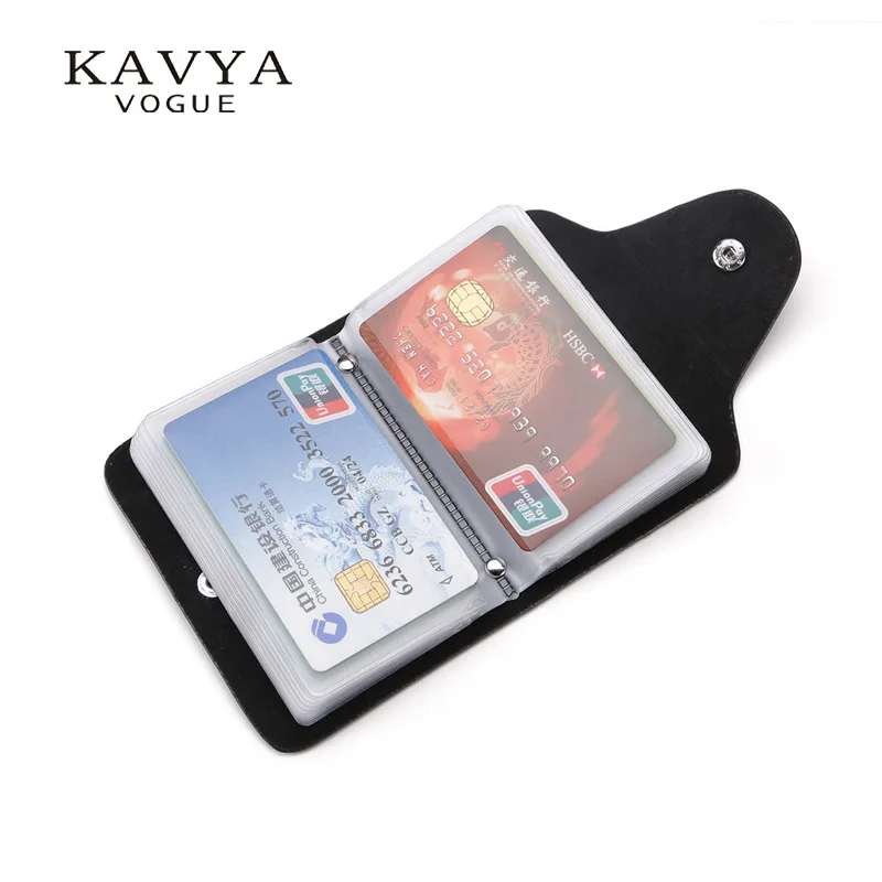 KAVYAVOGUE Новый из натуральной кожи Бизнес ID Кредитная карта держатель имя карточка