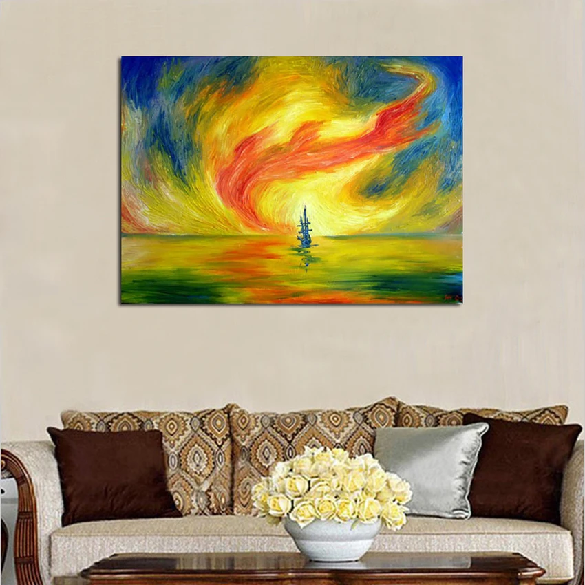 Abstract oil painting sea and boat sunset landscape hand painted oil painting on canvas modern popular wall art picture
Abstract oil painting sea and boat sunset landscape hand painted oil painting on canvas modern popular wall art picture