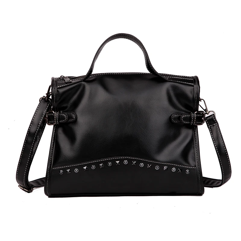 Vintage Nubuck Leather Female Top-handle Bags Rivet Larger Women Crossbody Bags Shoulder Bag Motorcycle Messenger Bag
Vintage Nubuck Leather Female Top-handle Bags Rivet Larger Women Crossbody Bags Shoulder Bag Motorcycle Messenger Bag