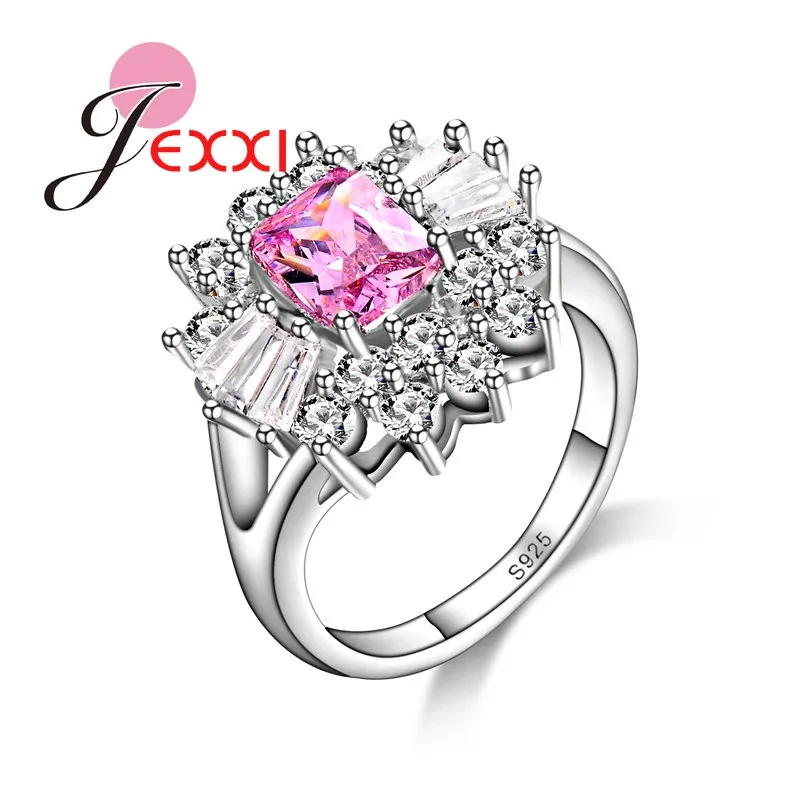 Women Girl Best Gifts 925 Sterling Silver Bridal Finger Jewelry Clear Crystal Stone Flower Pendant Rings Bijoux Anillo
Women Girl Best Gifts 925 Sterling Silver Bridal Finger Jewelry Clear Crystal Stone Flower Pendant Rings Bijoux Anillo