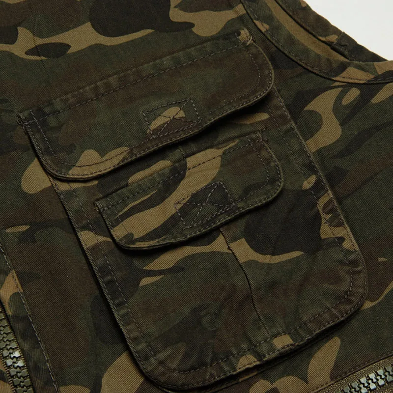 Military Male Cotton Camouflage Casual Large Size Mens Vest V-Neck Tooling Sleeveless Jacket with Many Pockets Outdoor Waistcoat
Military Male Cotton Camouflage Casual Large Size Mens Vest V-Neck Tooling Sleeveless Jacket with Many Pockets Outdoor Waistcoat