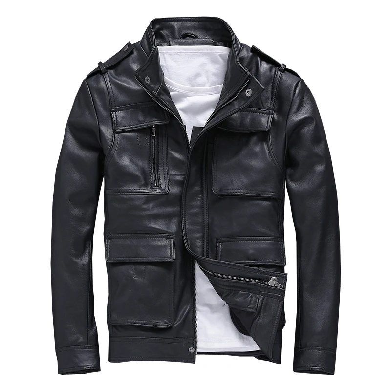 Free shipping.Plus size Brand classic pockets goatskin slim Jacket,men's genuine Leather safari style jacket.warm Detachable
Free shipping.Plus size Brand classic pockets goatskin slim Jacket,men's genuine Leather safari style jacket.warm Detachable