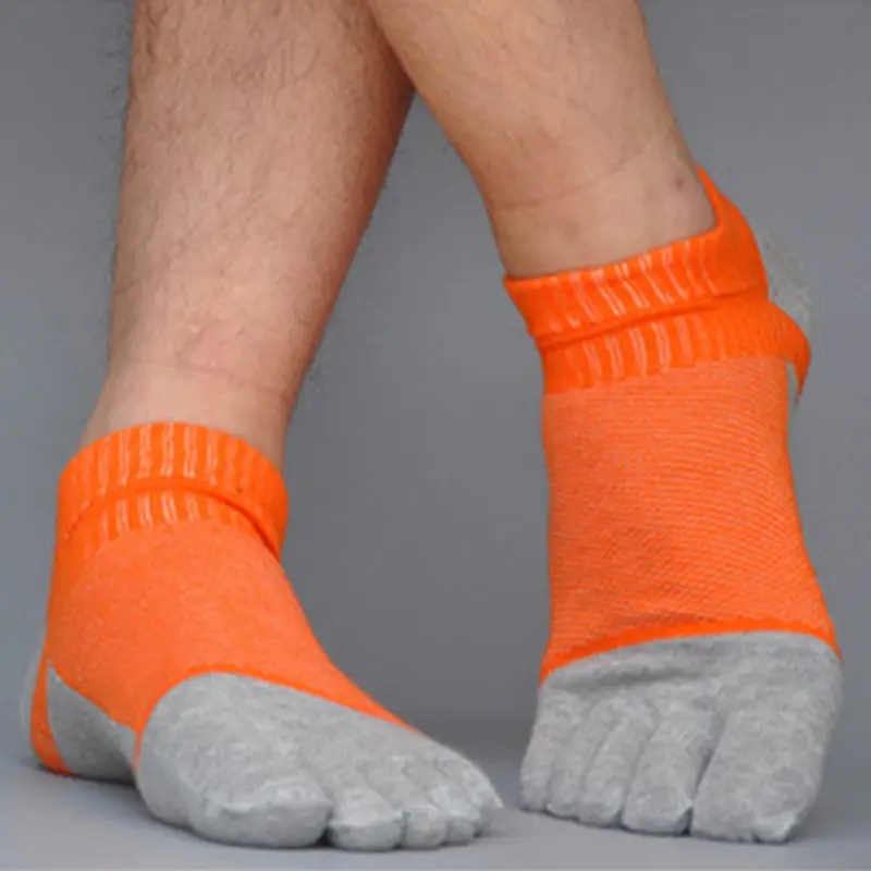 Носки с пятью пальцами для мужчин летние носки из чистого хлопка 5 пар/лот цветные