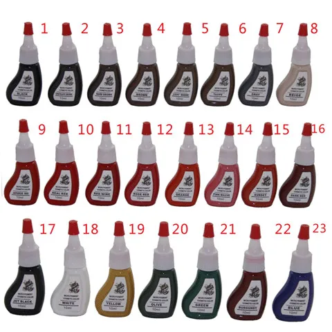 23pcs mix colors tattoo ink kit pigments permanent makeup 10ml cosmetic manual paint for eyebrow eyeliner lip
23pcs mix colors tattoo ink kit pigments permanent makeup 10ml cosmetic manual paint for eyebrow eyeliner lip