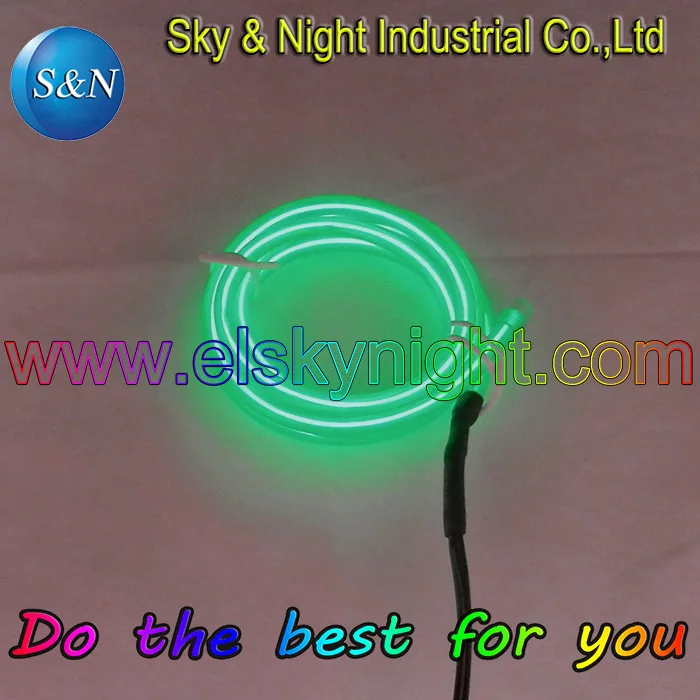 

Рождественское украшение супер el провод зеленый 5,0 мм-5 м супер яркий гибкий неоновый свет EL провод веревка трубка с 3V контроллер
