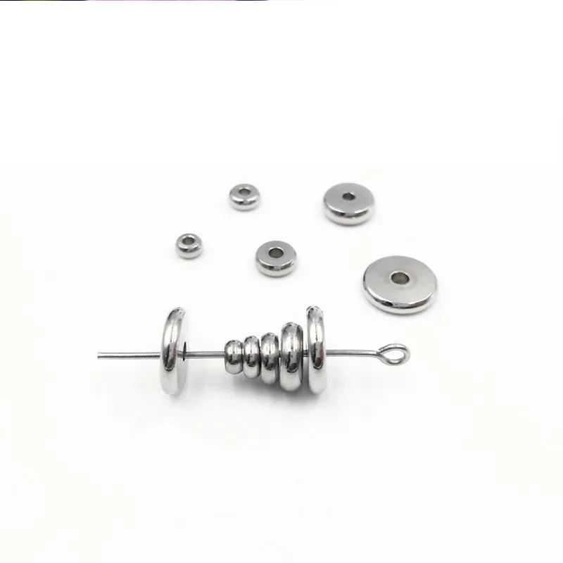 50pcs/lot Stainless Steel 4 5 6 8 10mm Flat Round Rondelle Spacer Beads for DIY Charm Bracelets Jewelry Making Findings Supplier
50pcs/lot Stainless Steel 4 5 6 8 10mm Flat Round Rondelle Spacer Beads for DIY Charm Bracelets Jewelry Making Findings Supplier
