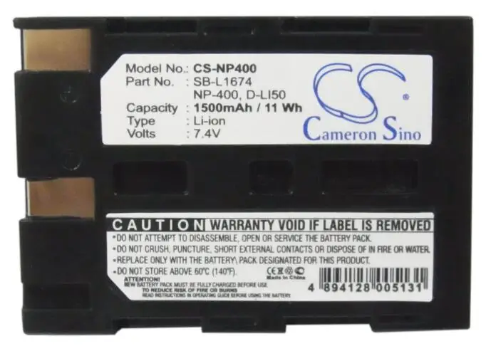 cameron sino 1500mah battery for MINOLTA Minolta A SWEET Digital A-5 Digital A-7 Digital DImage A1 DImage A2 DYNAX 5D DYNAX 7D
cameron sino 1500mah battery for MINOLTA Minolta A SWEET Digital A-5 Digital A-7 Digital DImage A1 DImage A2 DYNAX 5D DYNAX 7D