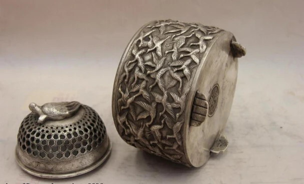 song voge gem S1561 China White Copper Silver Hundred cranes Tortoise Turtle Incense Burner Censer
song voge gem S1561 China White Copper Silver Hundred cranes Tortoise Turtle Incense Burner Censer