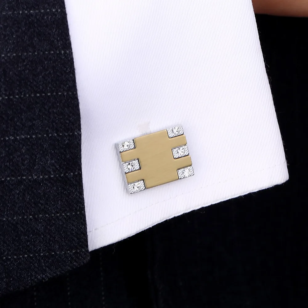 QiQiWu Square Cufflinks For Mens Wedding Luxury Cufflink Shirt Cuff Buttons Men Gold Rhinestone Arm links Christmas Gifts Cuffs
QiQiWu Square Cufflinks For Mens Wedding Luxury Cufflink Shirt Cuff Buttons Men Gold Rhinestone Arm links Christmas Gifts Cuffs