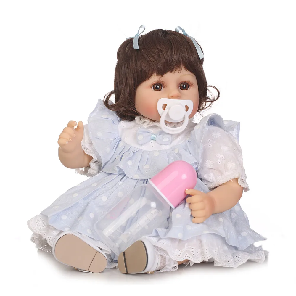 48cm Soft Body Silicone Reborn Baby Doll Toy For Girls Vinyl Newborn Girl Babies Dolls Kids Child Gift Girl Brinquedos NPK
48cm Soft Body Silicone Reborn Baby Doll Toy For Girls Vinyl Newborn Girl Babies Dolls Kids Child Gift Girl Brinquedos NPK
