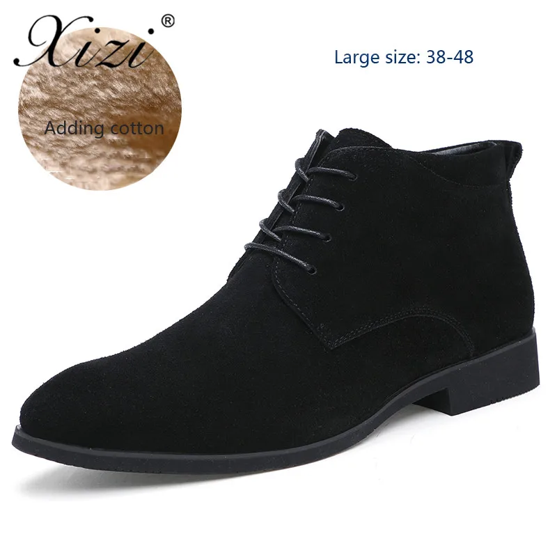 Xizi 2019 Men Winter Boots Suede Leather Style Fashion Male Work Snow Timber Land Lover Martin Boot Large Size 38-48 | Обувь