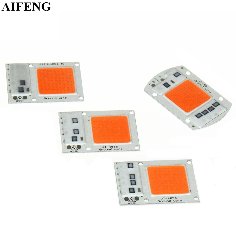 AIFENG Led освещение для выращивания COB Chip AC 220V 15W 20W 30W 50W DIY Grow Light полный спектр 380nm-840nm