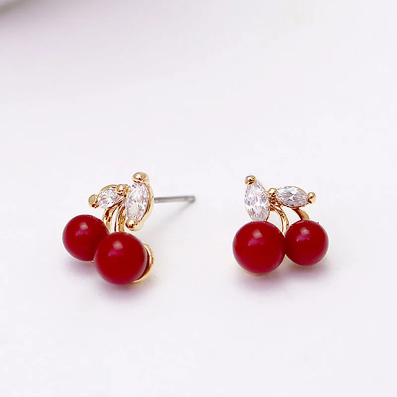 2019 New Fashion personality Lovely Red Cherry Earrings Rhinestone Bead Stud Earrings For Woman Jewelry Boucle D'oreille Femme
2019 New Fashion personality Lovely Red Cherry Earrings Rhinestone Bead Stud Earrings For Woman Jewelry Boucle D'oreille Femme