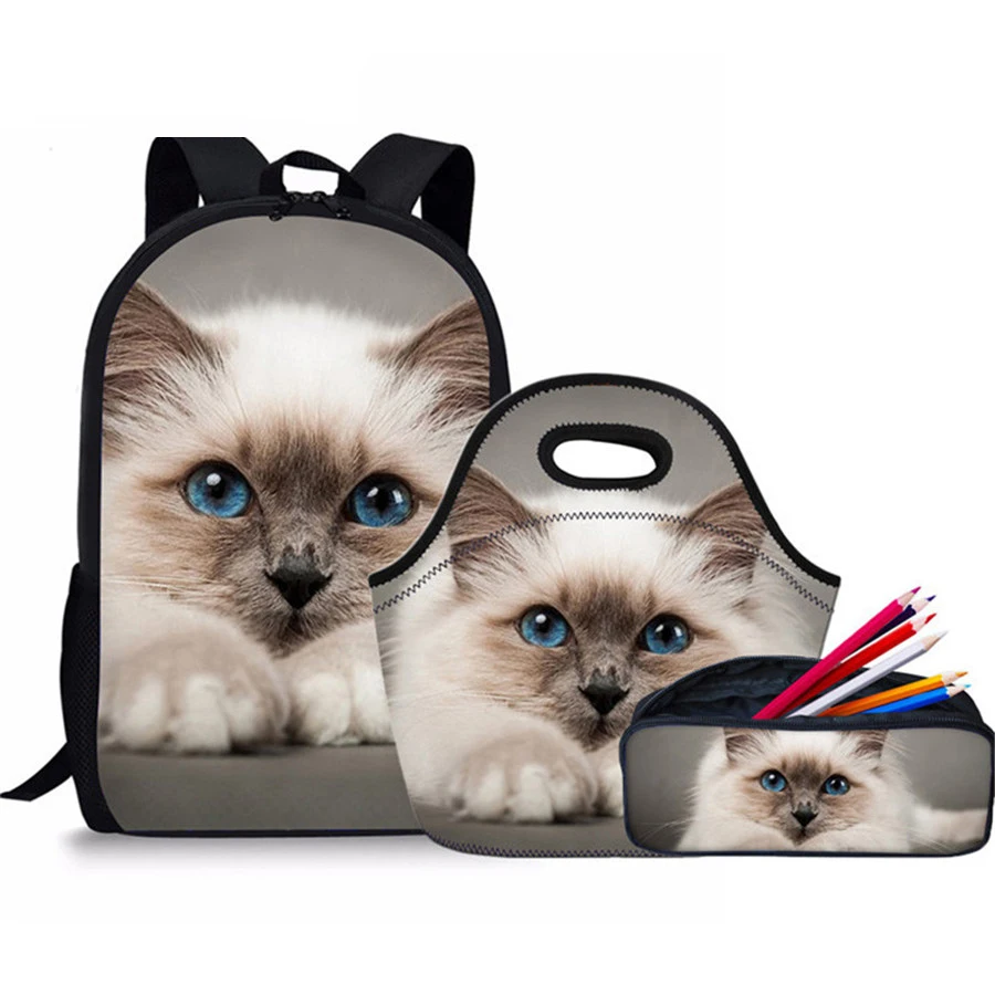 Kawaii Siamese Cat Animal Print School Backpack for Girls Children Backpacks Harajuku Minnie Bag Cat Kids Boy Mochila Pencil Bag
Kawaii Siamese Cat Animal Print School Backpack for Girls Children Backpacks Harajuku Minnie Bag Cat Kids Boy Mochila Pencil Bag