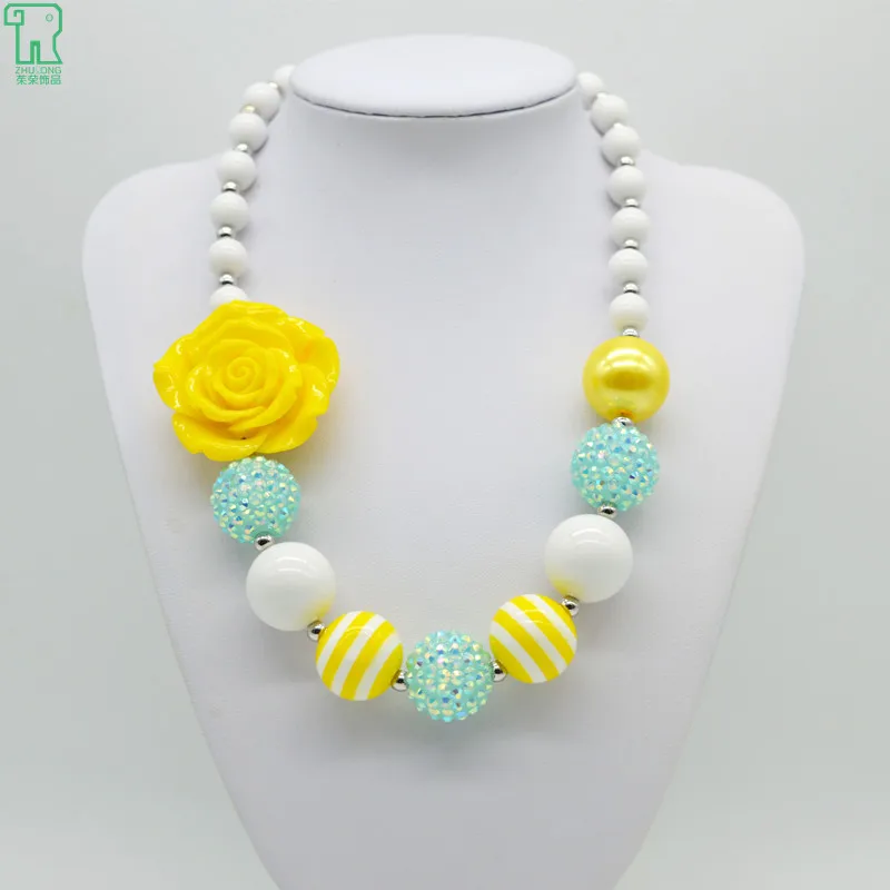 5PCS Princess Yellow Rose Flowers Necklace Girls Chunky Bubblegum Beads Choker Children Collares Populares Kids Flowers Necklace
5PCS Princess Yellow Rose Flowers Necklace Girls Chunky Bubblegum Beads Choker Children Collares Populares Kids Flowers Necklace