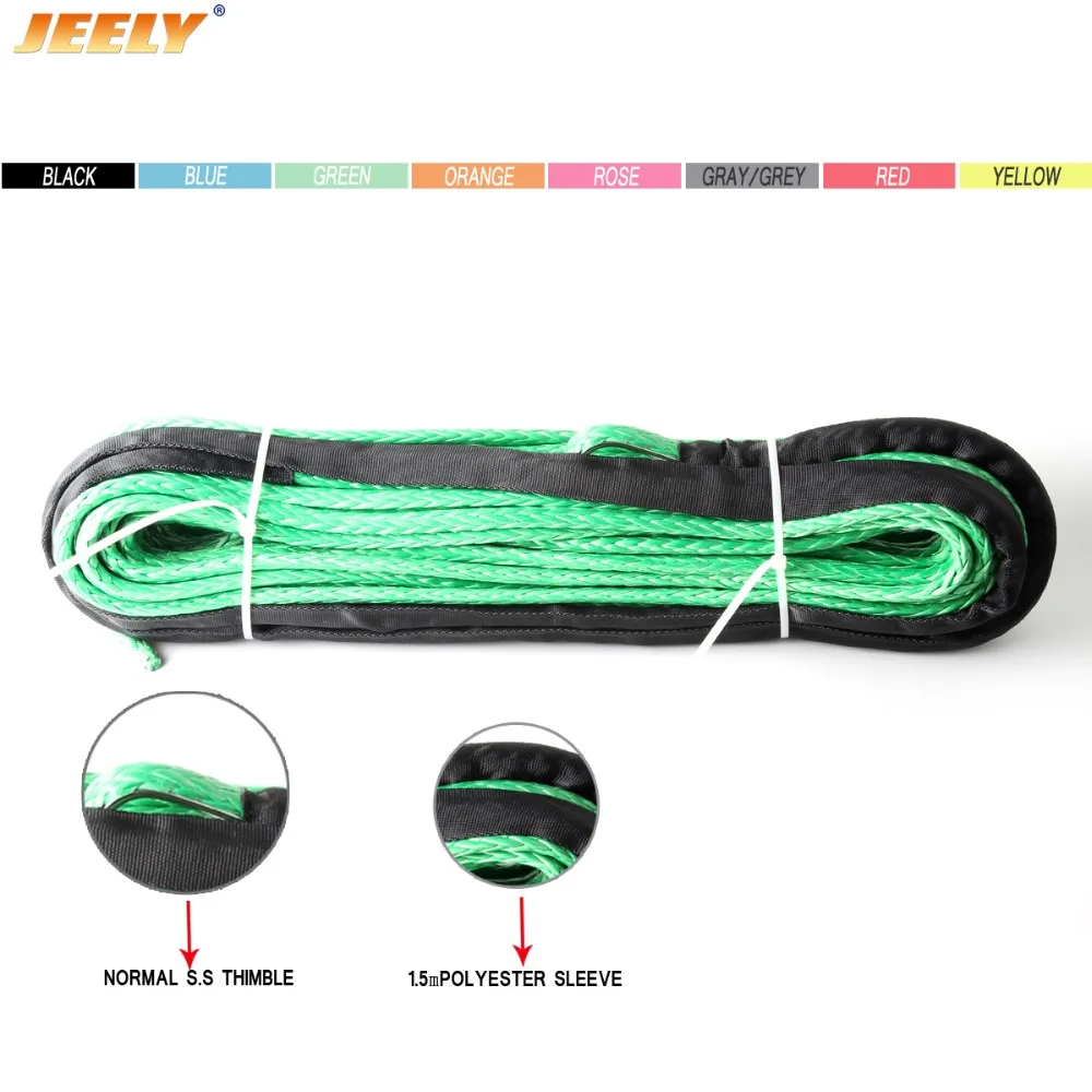 JEELY 10mm*12m/15m 12 strand 16534lbs uhmwpe synthetic car tow cable with tow eye Winch Rope
JEELY 10mm*12m/15m 12 strand 16534lbs uhmwpe synthetic car tow cable with tow eye Winch Rope