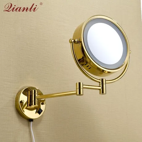 8 inch gold copper beauty mirrors Bathroom bathroom vanity mirrors Double-sided magnification wall-mounted folding telescopic m
8 inch gold copper beauty mirrors Bathroom bathroom vanity mirrors Double-sided magnification wall-mounted folding telescopic m