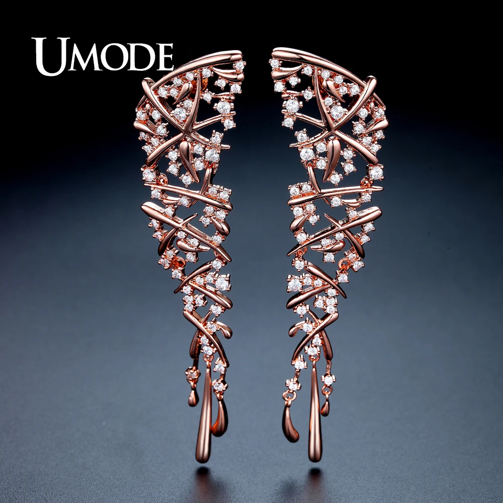 UMODE Hot Punk Style Statement Cross Drop Earrings for Women Rose Gold Color Wedding Party Jewelry Brincos Christmas Gift UE0317
UMODE Hot Punk Style Statement Cross Drop Earrings for Women Rose Gold Color Wedding Party Jewelry Brincos Christmas Gift UE0317