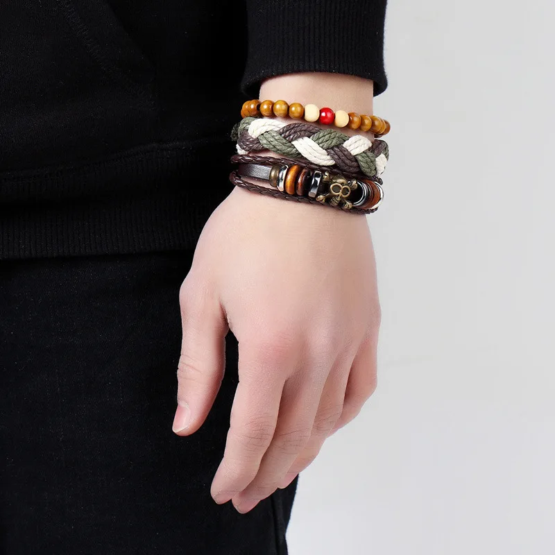 Vintage Leather Men's Multilayer Bracelets Fashion Pulseira Masculina Jewelry Charm Bracelet Pulseiras Boyfriend Girlfriend Gift
Vintage Leather Men's Multilayer Bracelets Fashion Pulseira Masculina Jewelry Charm Bracelet Pulseiras Boyfriend Girlfriend Gift