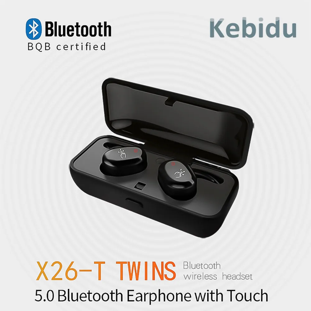 

Kubite наушники-вкладыши TWS с Беспроводной Bluetooth наушники для Мобильный телефон Портативный стерео наушник Спортивная гарнитура с микрофоном