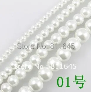 Wholesale 4mm/6mm/8mm/10mm/12mm White Loose Pearl Beads,have hole Round Glass Beads, Spacer Bead,DIY jewelry Making Accessory
Wholesale 4mm/6mm/8mm/10mm/12mm White Loose Pearl Beads,have hole Round Glass Beads, Spacer Bead,DIY jewelry Making Accessory