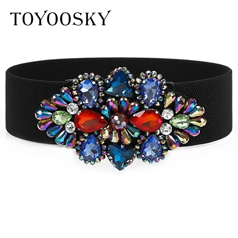 2018 New Arrival Women Belt Rhinestones Floral PU Elastic Solid Wide Waist Belt for Dress High Quality Belts for Female TOYOOSKY
2018 New Arrival Women Belt Rhinestones Floral PU Elastic Solid Wide Waist Belt for Dress High Quality Belts for Female TOYOOSKY