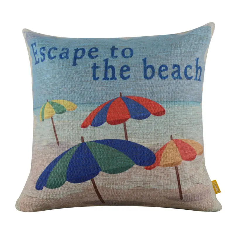 LINKWELL 18x18" Fashion Escape to the Beach Umbrella Colorful Sunshade Sandy Burlap Cushion Cover Pillowcase Sunshine
LINKWELL 18x18" Fashion Escape to the Beach Umbrella Colorful Sunshade Sandy Burlap Cushion Cover Pillowcase Sunshine