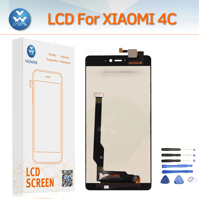 Черный AAA ЖК дисплей для Xiaomi 4C M4C Дисплей Сенсорный экран планшета Ассамблеи Mi4C ips
