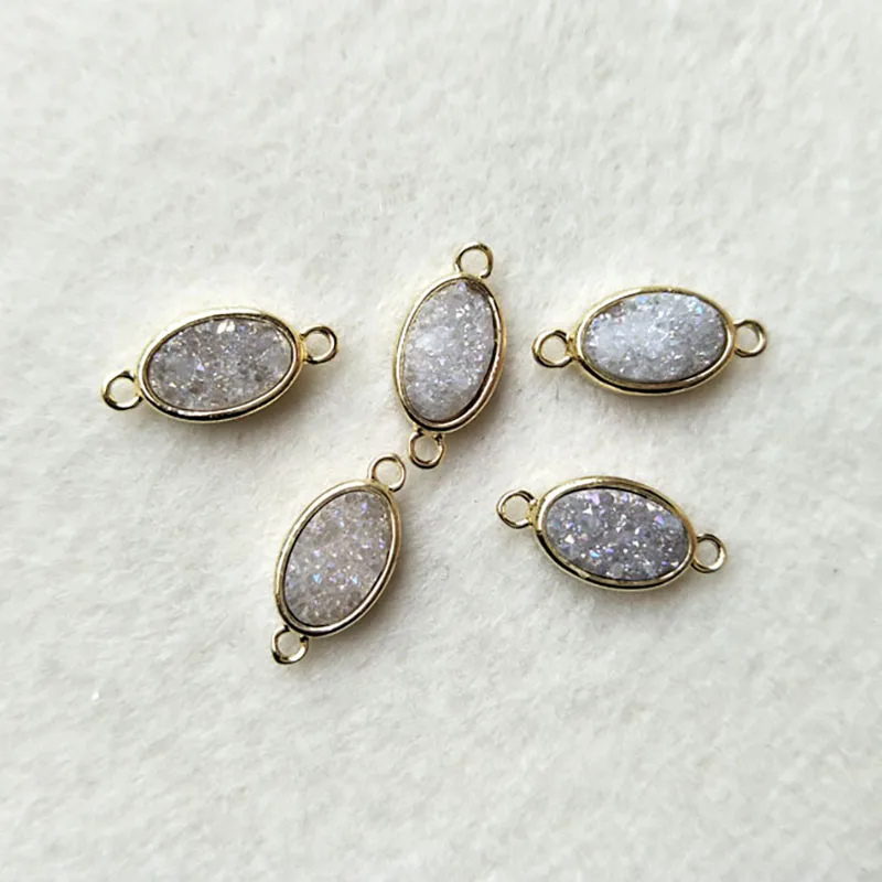 10pcs oval Druzy Agate Geode Druzy Pendants Gold Plated Titanium Druzy charms Connector Bead with Double Bails CT63
10pcs oval Druzy Agate Geode Druzy Pendants Gold Plated Titanium Druzy charms Connector Bead with Double Bails CT63