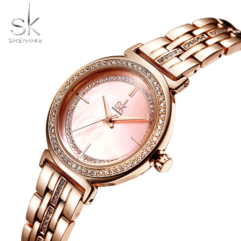 

Shengke Rose Gold Watch Women Watches Top Brand Luxury Women Wrist Watch SK Fashion Bracelet Ladies Watch Clock Reloj Mujer