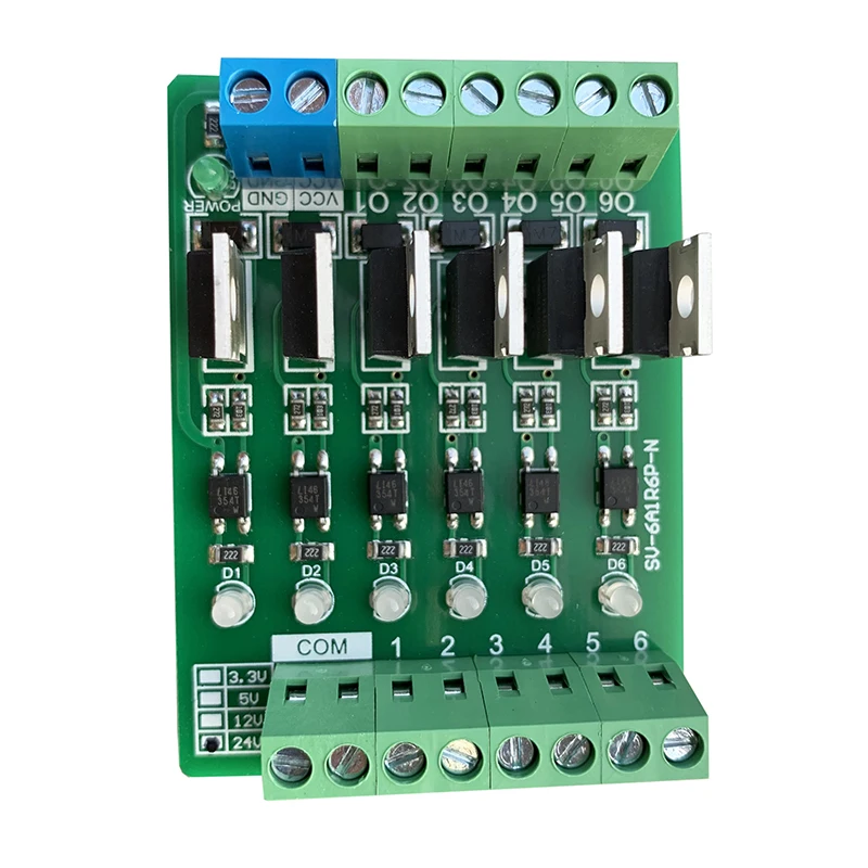 6-канальный усилитель PLC плата входа полная совместимость фотоэлектрическая изоляционная плата высокомощный транзистор 24 в 12 В 5 в 3,3 В
6-канальный усилитель PLC плата входа полная совместимость фотоэлектрическая изоляционная плата высокомощный транзистор 24 в 12 В 5 в 3,3 В