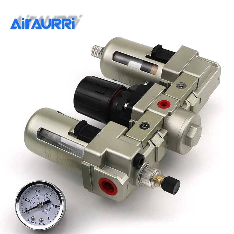 1/2"Air Filter Regulator Combination AC4000-04 AC4000-04D F.R.L Three Union Air Source Treatment AF4000 + AR4000 + AL4000
1/2"Air Filter Regulator Combination AC4000-04 AC4000-04D F.R.L Three Union Air Source Treatment AF4000 + AR4000 + AL4000