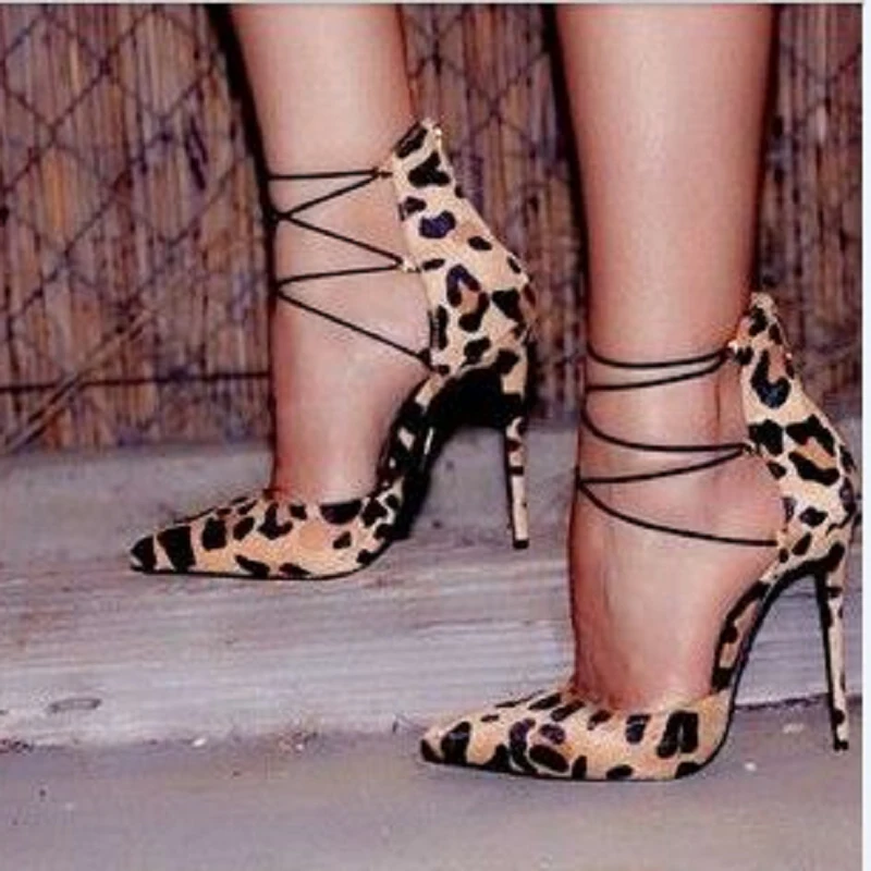 Sexy Leopard Suede Ladies Shoes With Heels Pointed Toe Shallow Cut Lace-up Pumps Women Shoes Stiletto Heel Wedding Shoes Bride
Sexy Leopard Suede Ladies Shoes With Heels Pointed Toe Shallow Cut Lace-up Pumps Women Shoes Stiletto Heel Wedding Shoes Bride