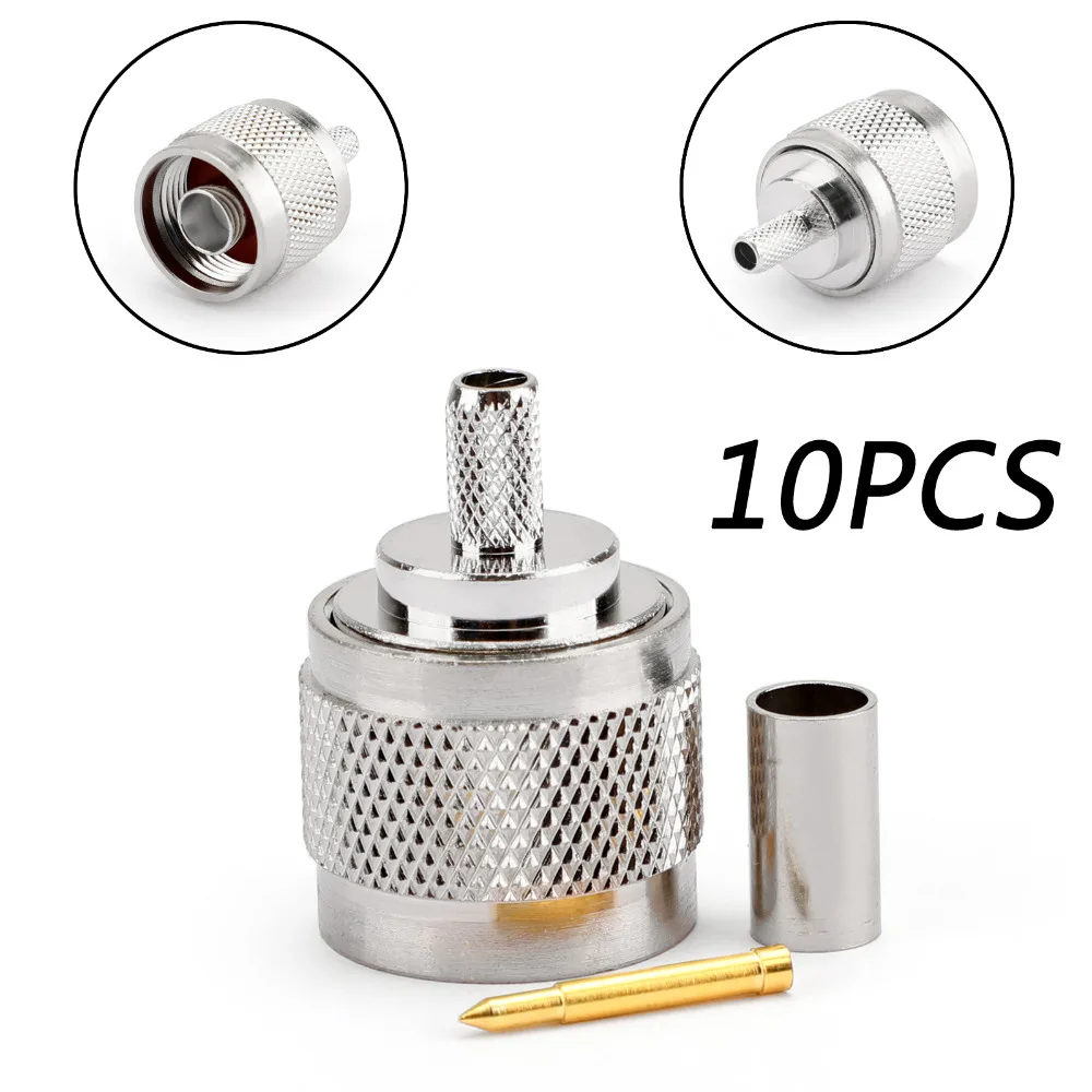 Areyourshop N Male Plug Crimp RG58 RG142 LMR195 RG400 Cable Straight 10Pcs Connector 50ohm Hot Sale Plug Jack
Areyourshop N Male Plug Crimp RG58 RG142 LMR195 RG400 Cable Straight 10Pcs Connector 50ohm Hot Sale Plug Jack