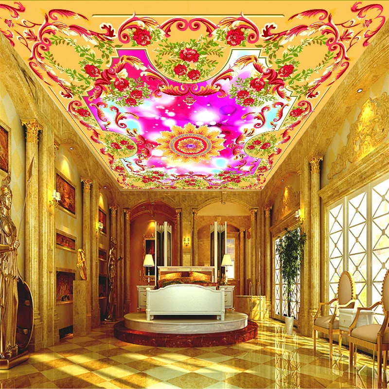 3D customized colorful and beautiful ceiling wallpaper floral painting non-woven waterproof mural home improvement wall covering
3D customized colorful and beautiful ceiling wallpaper floral painting non-woven waterproof mural home improvement wall covering