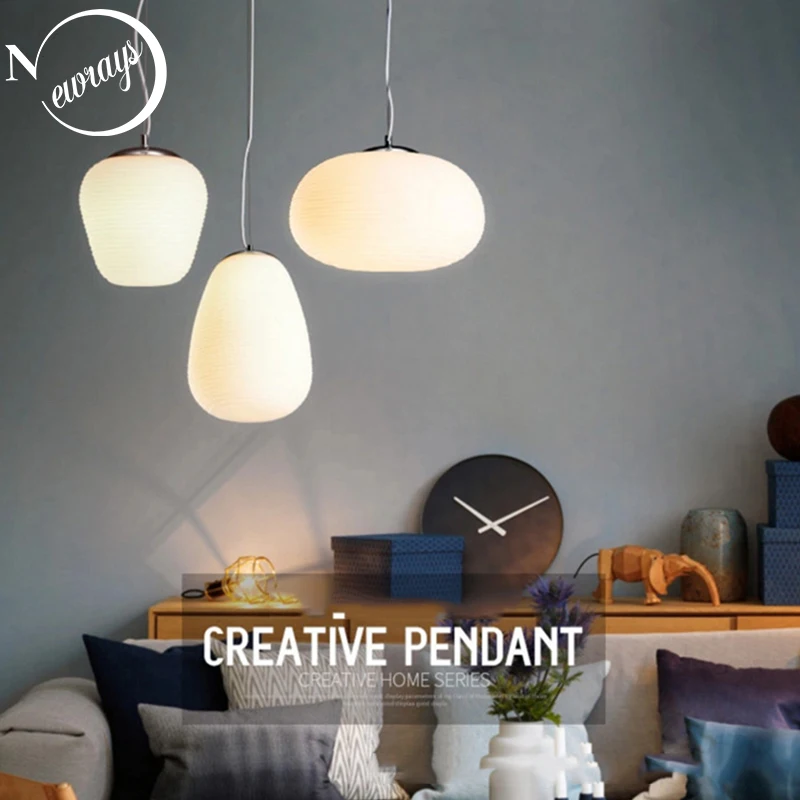 Modern simple milky white E27 pendant lights glass single head lamp for kitchen living room bedroom bedside restaurant cafe bar
Modern simple milky white E27 pendant lights glass single head lamp for kitchen living room bedroom bedside restaurant cafe bar