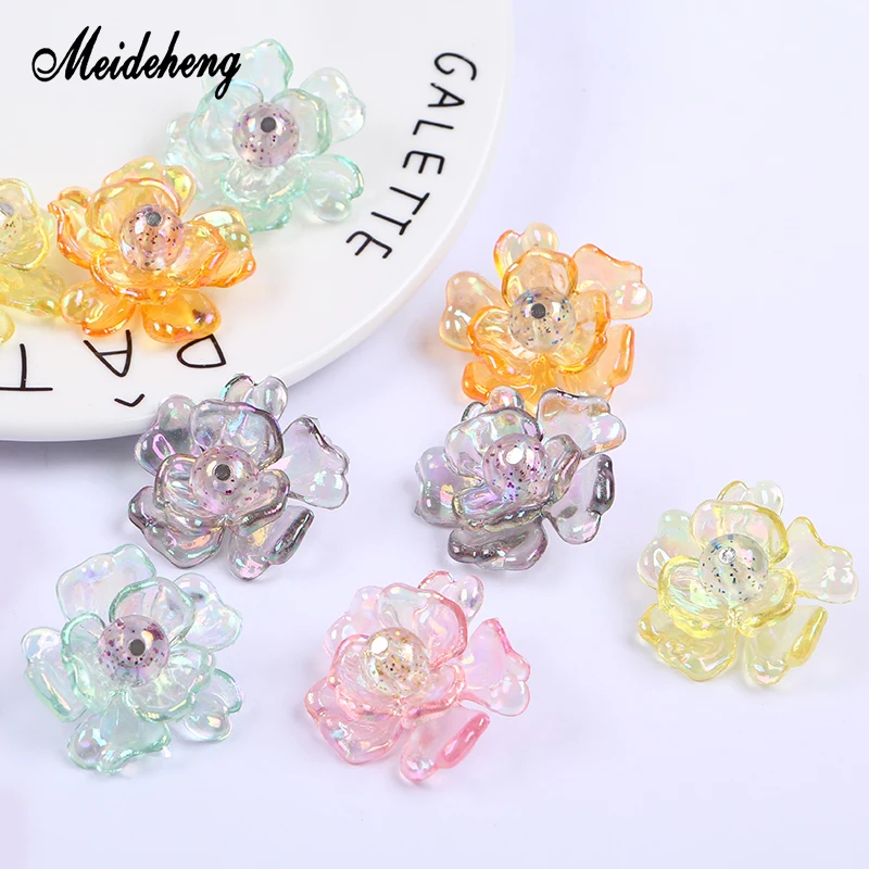 Acrylic Transparent Colorful Flower Charms Beads For Jewelry Making Spring Light Petals Hair Rope Decorations Crafts Accessory
Acrylic Transparent Colorful Flower Charms Beads For Jewelry Making Spring Light Petals Hair Rope Decorations Crafts Accessory