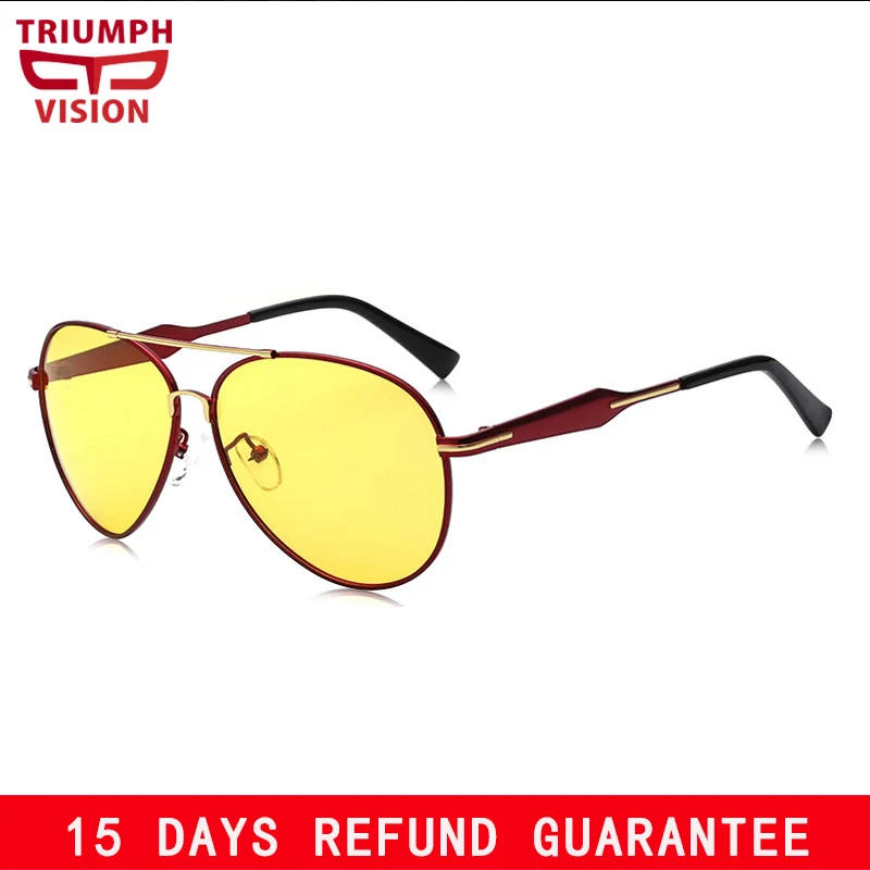 TRIUMPH VISION Night Driving Sun Glasses Male Yellow Clear Lens Sunglasses Polarized Lunette Pilot Driver Cool Shades UV400
TRIUMPH VISION Night Driving Sun Glasses Male Yellow Clear Lens Sunglasses Polarized Lunette Pilot Driver Cool Shades UV400