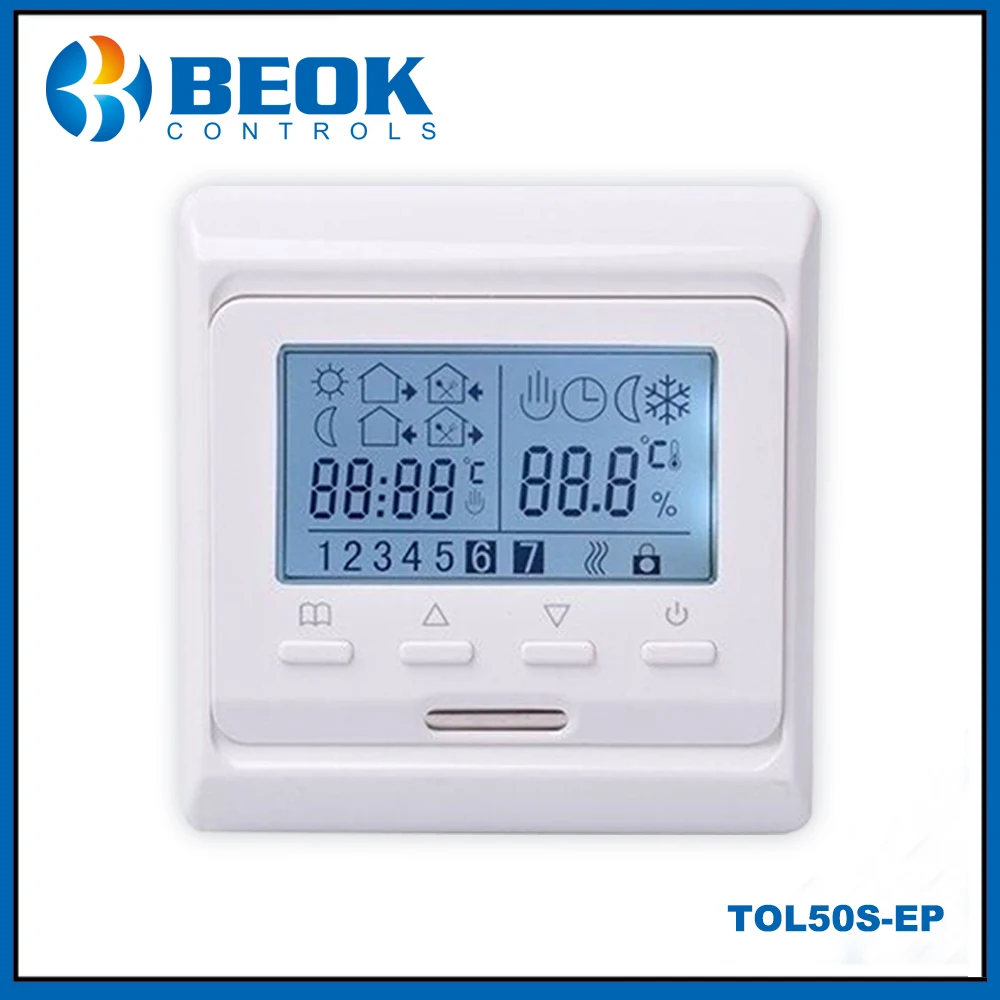 Boek Programmable Floor Heating LCD Display Thermostat Room Temperature Controller Thermoregulator
Boek Programmable Floor Heating LCD Display Thermostat Room Temperature Controller Thermoregulator