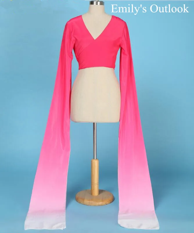 150cm Long Sleeve Jing Hong Dance Costume China Han Tang Dynasty Classic Dance Top Pink White Gradient Free Shipping
150cm Long Sleeve Jing Hong Dance Costume China Han Tang Dynasty Classic Dance Top Pink White Gradient Free Shipping