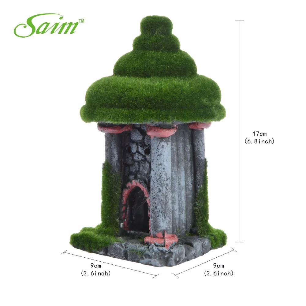 6.8" Saim Resin Ancient Tower with Moss Aquarium Decorations Fish Tank Landscape Ornament Acuario House Aquarium Decorative
6.8" Saim Resin Ancient Tower with Moss Aquarium Decorations Fish Tank Landscape Ornament Acuario House Aquarium Decorative